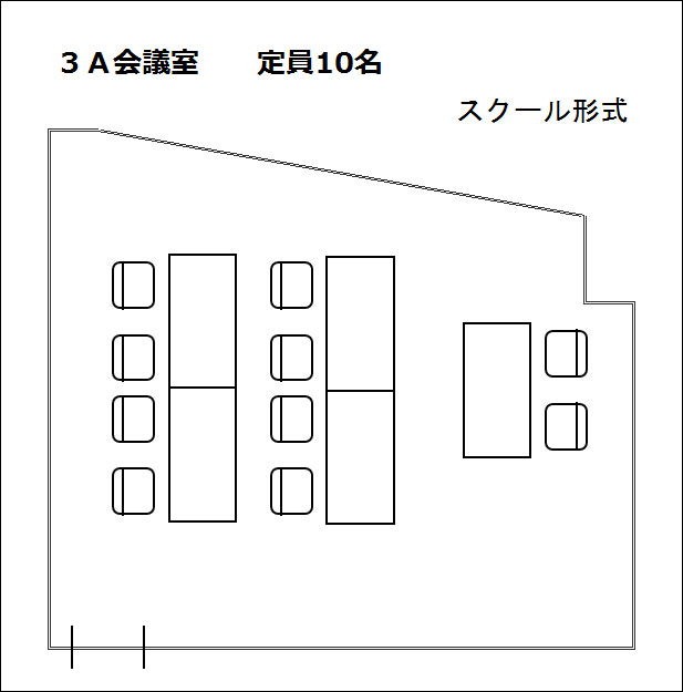 フロアレイアウト（スクール形式：10人）